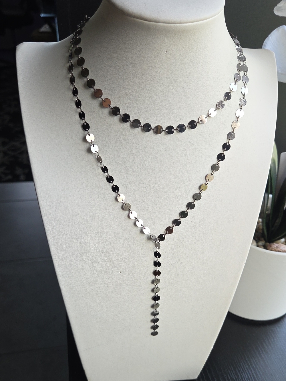 Paparazzi Gun Metal Layered Y Necklace NWT